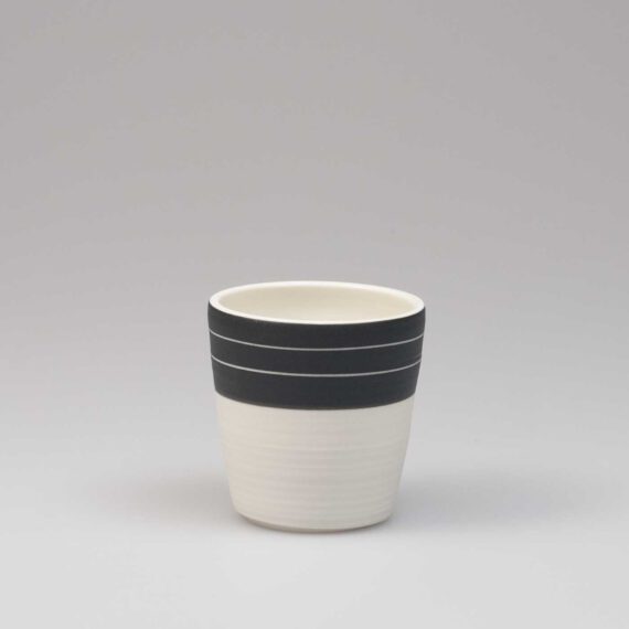 porcelain espresso cup black & white