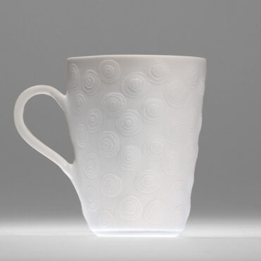 handmade porcelain cappuccino mug moon - JHA PORCELAIN