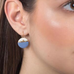 Earrings Horizon Blue M with hooks