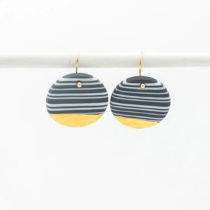 Earring Nerikomi Black L with hooks