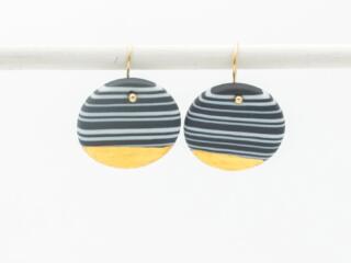 Earring Nerikomi Black L with hooks