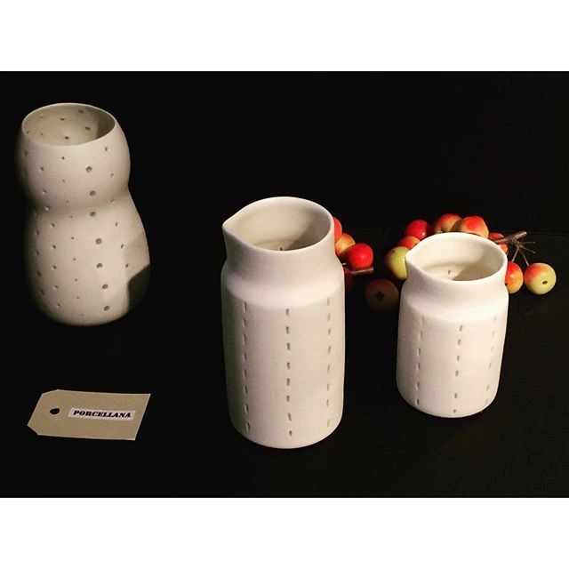 White porcelain vases "Non-Trasparency" at Le Murate in Florence
